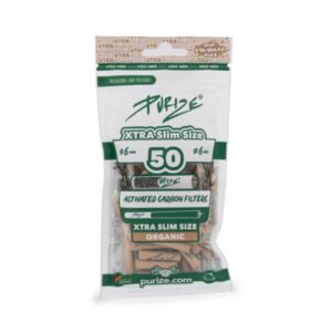 PURIZE Aktivkohlefilter, XTRA Slim ORGANIC, ø 5,9mm, 50er Packung