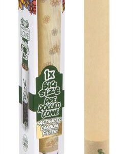 PURIZE Unbleached Prerolled Big Size Cone 140mm mit ø 14mm Aktivkohlefilter, 1er Pack