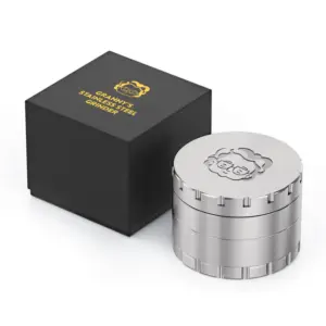 GRANNYS Weed Edelstahl Mühle/Grinder Polinator, 4-part, ø 63mm, silber